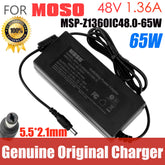 For Hikvision Video Recorder POE Power Supply MOSO Switching Adapter Charger DC 48V 1.36A 65W MSP-Z1360IC48.0-65W HU10421-140108