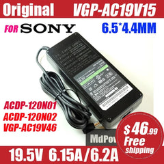 Original For SONY 19.5V 6.15A 6.2A VGP-AC19V15 120W laptop supply power AC adapter charger VGP-AC19V46 KDL-42W670A ACDP-120N02