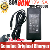 Genuine SOY AC Switching Adapter For Hikvision Dahua DVR AOC PHILIPS 326E7Q LCD Monitor Power Supply 12V 5A 4A 60W SUN-1200500