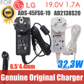 EU Plug 19V 1.7A Switching Adapter 27MK600M Power Supply for LG 27'' Full HD Monitor E1948S E2242C E2249 E2351VZ W1947CY MP37