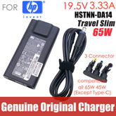 Original HSTNN-DA14 19.5V 3.33A 5V 1A 65W Slim AC adapter For HP Pavilion 15 7.4*5.0 4.5*3.0 4.8*1.7mm Envy14 15 693716-001 45W