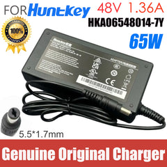 Genuine Huntkey HKA06548014-7Y Output 48V 1.36A 65W AC Adapter Charger For Hikvision POE Switch Power Supply 5.5*1.7mm