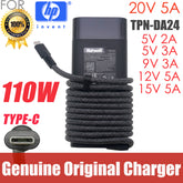 Original TPN-DA24 AC Adapter Laptop Charger For HP 110W USB TYPE-C Power Supply 20V 5A TPN-CA24 M52946-003 M52950-001 Adaptor