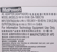 Genuine 19V 9.48A 180W DA-180C19 AC Adapter Charger For LG 34UC99-W CURVED LED MONITOR EAY64449302 32UD99-W 38UC99W Power Supply
