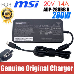 280W 20V 14A Power Supply for MSI Gaming Laptop AC Adapter GE66 Raider 11UH/UG/UE MS-1543 12UE 12UGS 12UH 12UHS MS-1544 Charger