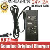 Genuine JINHAUSHENG RS 24V 2A 48W RS-02/24-S335 AC Adapter Charger Power Supply 5.5*2.1mm DC Plug