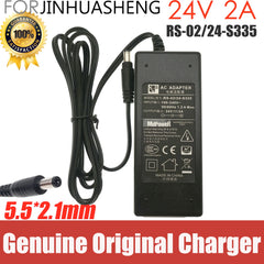 Genuine JINHAUSHENG RS 24V 2A 48W RS-02/24-S335 AC Adapter Charger Power Supply 5.5*2.1mm DC Plug