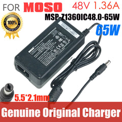 Genuine MOSO MSIP-REM-MSP-Z1360IC AC Adapter Charger 48V 1.36A MSP-Z1360IC48.0-65W For HIKVISION Video Recorder POE Power Supply
