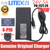 Genuine LITEON PA-1121-24 24V 5A 120W AC Adapter Charger Power Supply 4 Pin Din Plug