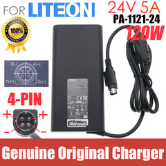 Genuine LITEON PA-1121-24 24V 5A 120W AC Adapter Charger Power Supply 4 Pin Din Plug