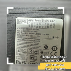 Genuine Asian Power APD DA-120A54 AC Adapter 54V 2.23A 120W Power Supply Charger 5.5x2.5mm Original