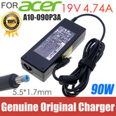 Genuine For Acer Aspire 5600 5610 5620 5650 Laptop AC Adaptor Adapter 90W 19V 4.74A 1.7mm/5.5mm Chicony A10-090P3A ADP-90MD H