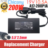 Replacement Chicony A11-200P1A 19V 10.5A 200W AC Adapter Charger For MSI CLEVO P650RG P670RG GIGABYTE 15X V6 A17-200P1A Supply