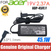Genuine Delta 45W ADP-45FE F AC Adapter OEM Laptop Charger for Acer Chromebook 11 13 14 15 R11 A18-045N2A 19V 2.37A 3.0x1.1mm