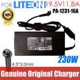 Genuine Liteon 19.5V 11.8A 230W PA-1231-16A Laptop AC Adapter Charger Power Supply 4.5*3.0mm for Gigabyte AORUS 7 X7EF RTX4060