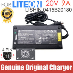 Genuine for AC Adapter LI SHIN 0415B20180 20V 9A 180W for CLEVO D-9T D-900 D9K D900T D90T D900F NB9280 NP9880 M590KE 4PIN