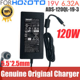 Genuine HONOTO ADS-120QL-19-3 190120E 19V 6.32A 120W 5.5*2.5mm AC Adapter Charger power supply original HOIOTO ADS-140FL-19-3