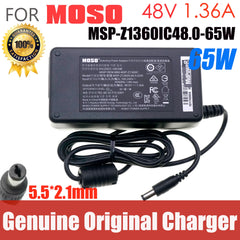 Genuine 48V 1.36A 65W MSP-Z1360IC48.0-65W HU10421-140108 AC Adapter For Hikvision MOSO Video Recorder POE Power Supply Charger