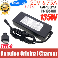 Original For SAMSUNG A20-135P1A A21-135P1A 20V 6.75A 135W Type C AC Adapter PD-135ABH Laptop Power Supply Charger A135SP01Q OEM