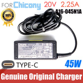 Original Chicony A16-045N1A AC Adapter Charger 20V 2.25A 45W TYPE C USB-C Laptop Power Supply W20-045N1B W20-045N1A W20-045N1D