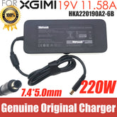Genuine AC Adapter Power Charger HKA220190A2-6B For XGIMI Projector H3S RS Pro 2 Horizon Power Supply 19V 11.58A 220W