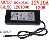 Original GM150-1201000 AC/DC Adapter GVE 12V 10A 120W Charger 5.5x2.5mm Power Supply Genuine