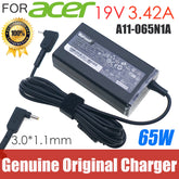 Orginal Laptop Power Charger for Acer Aspire 3 A315-22 S7 S5 P3 Ultrabooks/W700 AC Adapter 19V 3.42A 3.0*1.0mm 65W (PA-1650-80)