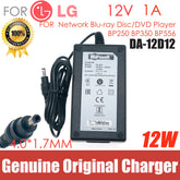 Original AC Adapter DA-12D12 12V 1A For LG BP-125 BP125-N BP556 BP350 BP255 Blu-ray DVD 3D Player Power Supply Charger Cord