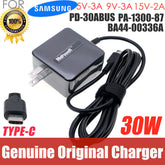 Orignal 15V 2A 30W typeC 9V3A 5V3A AC Adapter For samsung Chromebook Plus P/N PD-30ABUS PA-1300-87 BA44-00336A fast charger USBC