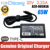 Genuine Chicony A20-065N3A W21-065N2C AC Adapter 20V 3.25A Laptop Charger USB-C Type C Power Supply