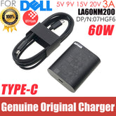 Genuine 60W GAN USB-C Type C USFF AC Adapter Charger 20V 3A DA60NM200 LA60NM200 HA60NM200 For Dell Latitude 5330 5430 5530 9430