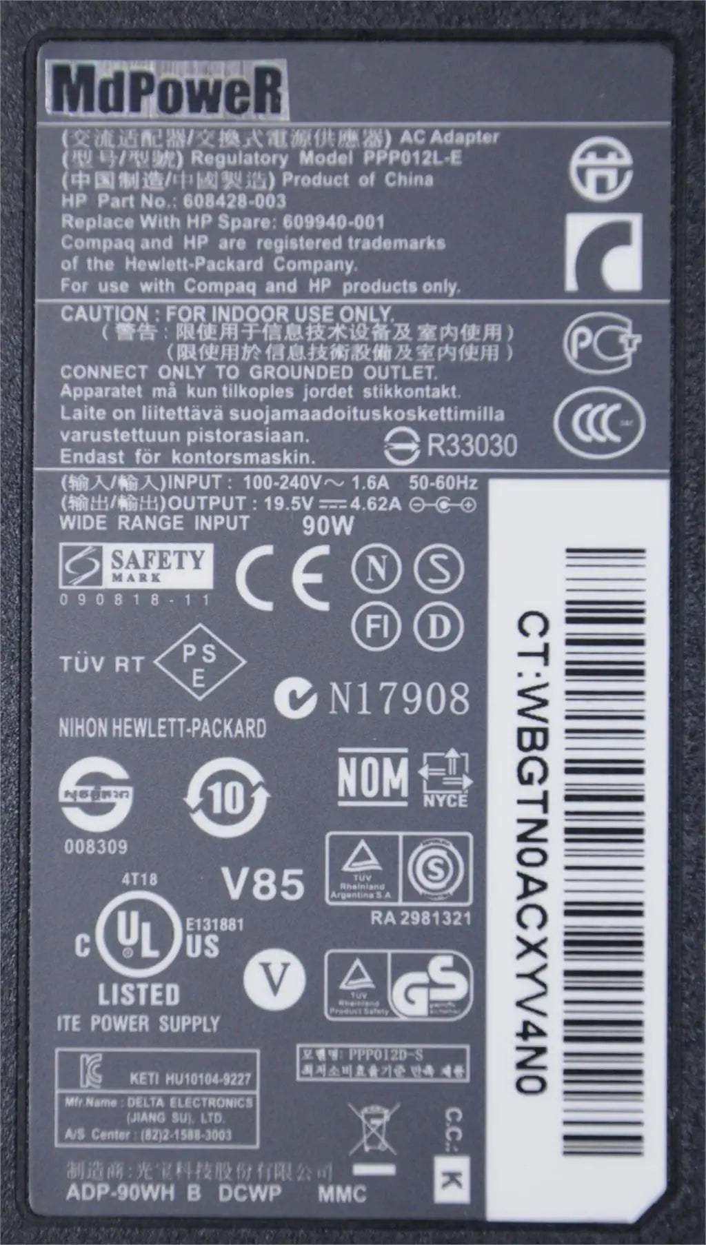 Original 19.5V 4.62A 90W Ac adapter laptop charger For HP 6777-001 773553-001 902991-001 TouchSmart 15-j063c 15-j000 CQ70 CQ71