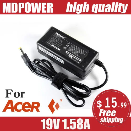 19V 1.58A 30W AC Adapter Charger For Acer Aspire One AOA110 AOA150 ZG5 ZA3 NU ZH6 D255E D257 D260 A110 Laptop
