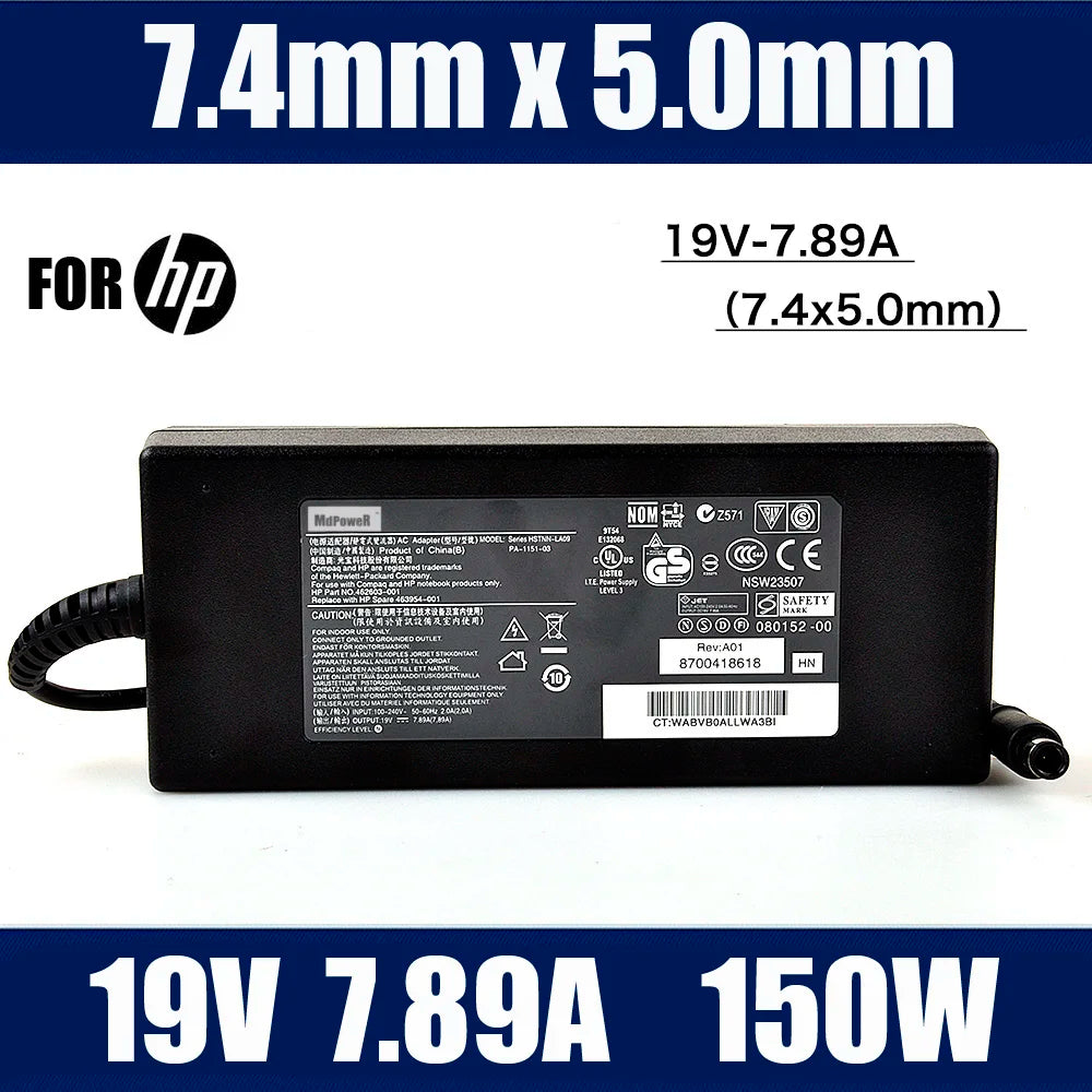 Original 19V 7.89A 150W Laptop AC Adapter Charger for HP OMNI 105PC PRO 4300 100 HSTNN-LA09 462603-001 463954-001 pa-1151-03