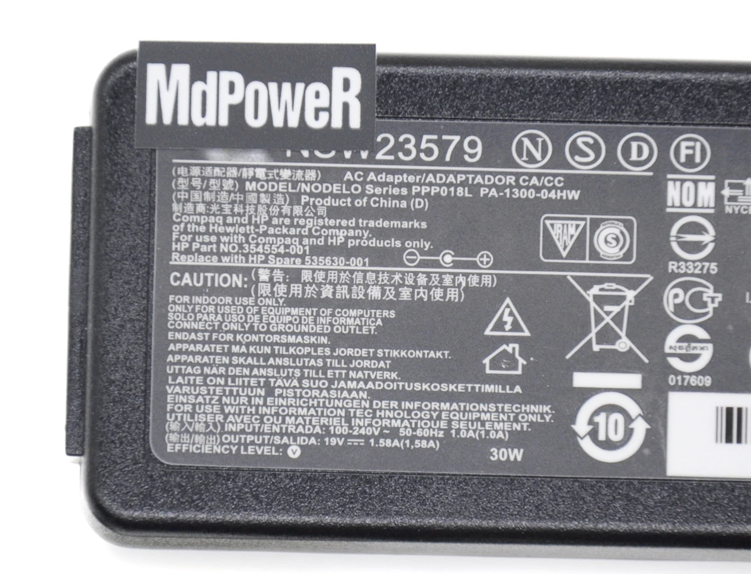 Original 19V 1.58A 30W 4.0x1.7mm AC adapter laptop charger For HP Mini 110 210 700 730 1000 1033 PPP018H 493092-003 496813-001