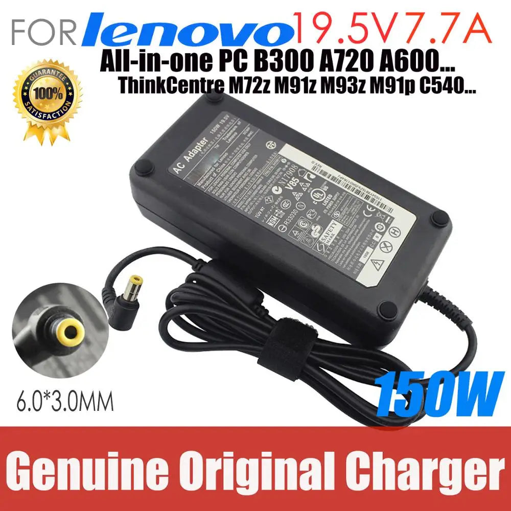 original 150W 19.5V 7.7A AC Adapter for Lenovo ThinkCentre M72z M91z M93z M91p C540  All-in-One pc power supply B300 A720 A600
