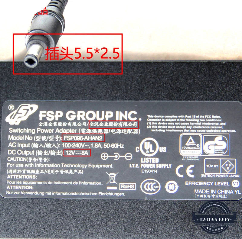 Genuine 12V 8A 96W FSP AC Adapter For Qnap TS-451 NAS Laptop Power Adapter FSP084-DMAA1 FSP096-AHA 96W Qnap Adapter Chargers