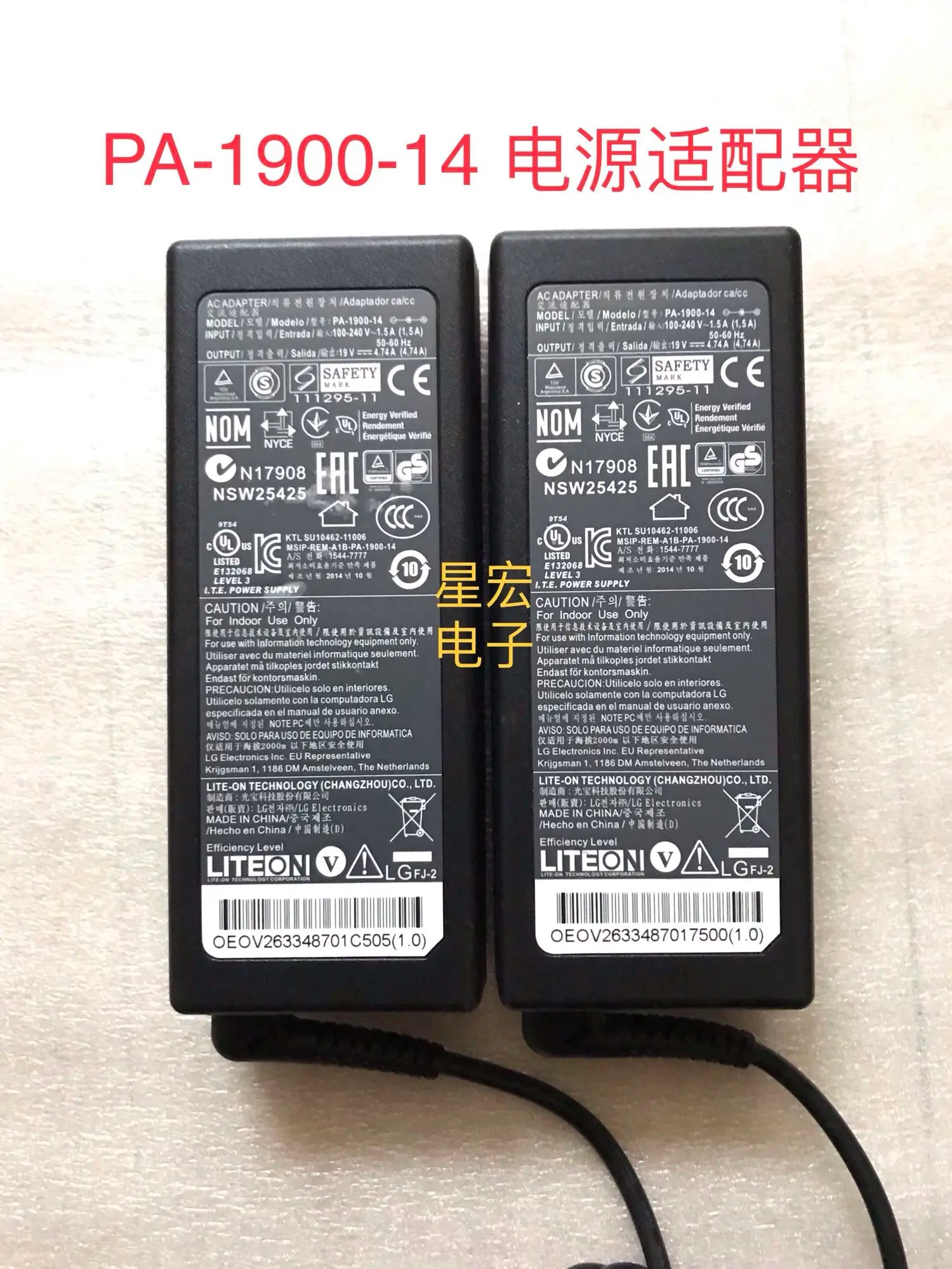 new Original FOR LG 19V 4.74A 90WP A-1900-14 laptop A51 AC adapter Power supply Charger cord