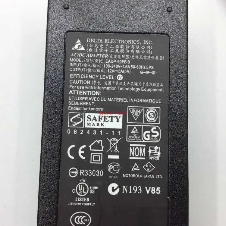 MDPOWER For DELTA EADP-60FB B Universal LCD LCD TV power adapter 12V 5A 60W charger AC adapter 5.5*2.5MM