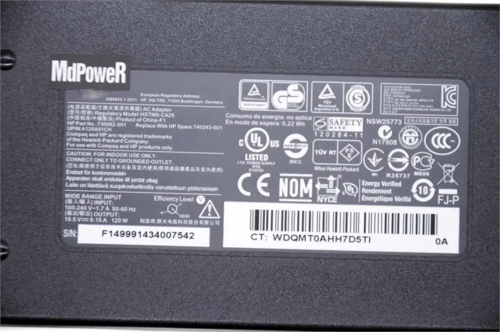 Original 19.5V 6.15A 120W FOR HP EliteBook proone 400 480 G1 G2 G3 Compaq Pro 4300 AiO laptop power AC adapter charger supply