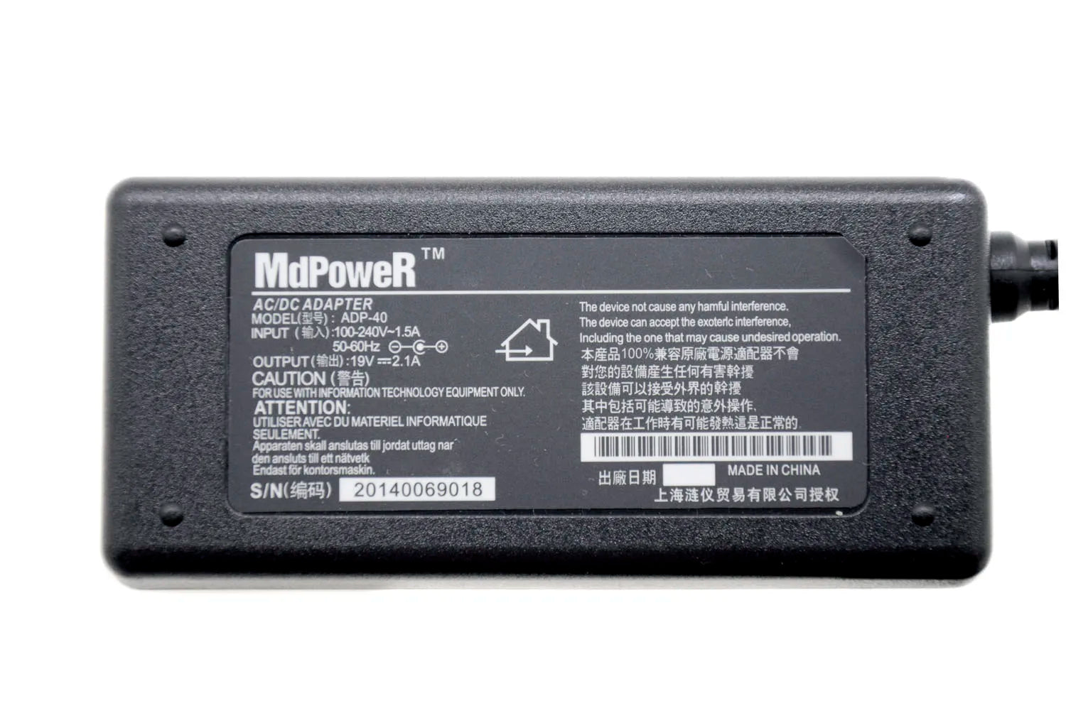 For BENQ 19V 2.1A 40W 3.5*1.35mm Laptop AC Adapter power Charger ifunk joybook X33 FOR Haier P11A
