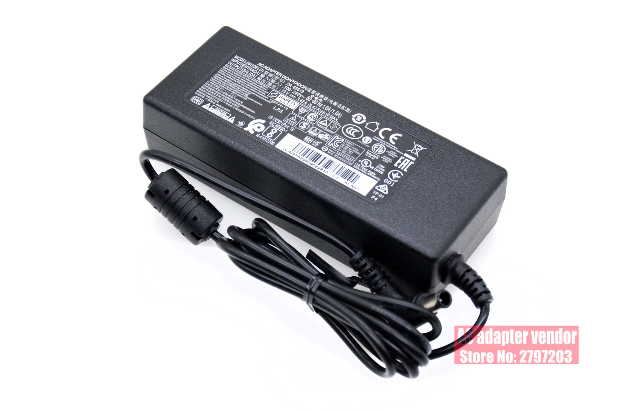 new Original FOR LG 19V 3.42A LCAP39 DA-65G19 PA-1650-68 49LF5100-CA ADS-65FAI-19  AC adapter Power supply Charger White Black