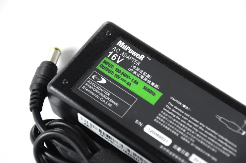 MDPOWER For Sony SONY 16V 4A 65W Laptop Power AC Adapter Charger Cord