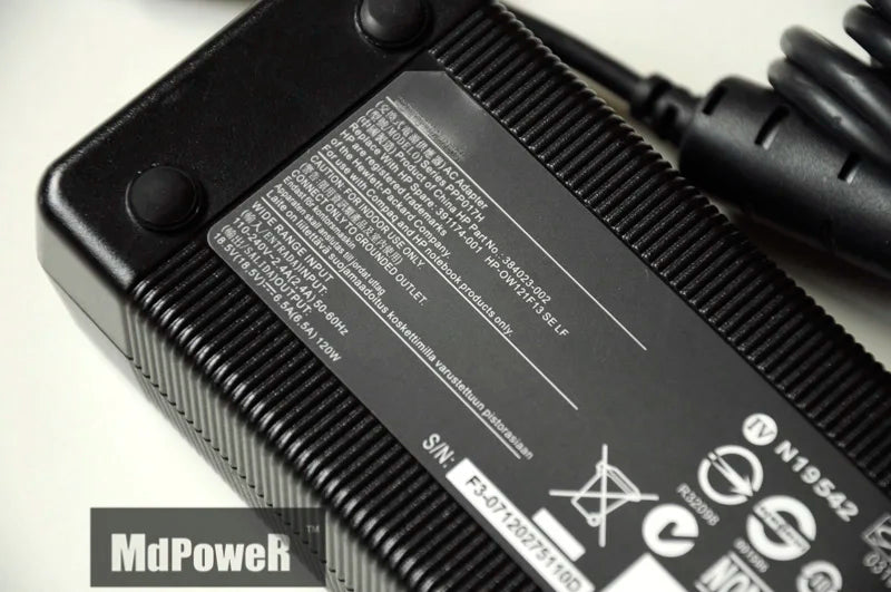Original 18.5V 6.5A 120W 7.4*5.0mm AC Adapter for HP DV7 8570w 8730p 8740P DV8 PPP017H PPP016L 391174-001 463953-001 609941-001