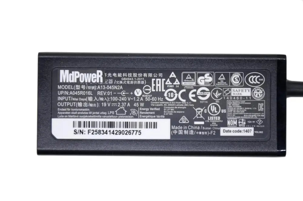 Original For ACER 19V 2.37A 45W 5.5*1.7mm laptop AC adapter charger ES1-512 711 PA-1450-26 ES1-512 ES1-531 ES1-411 ES1-331 721