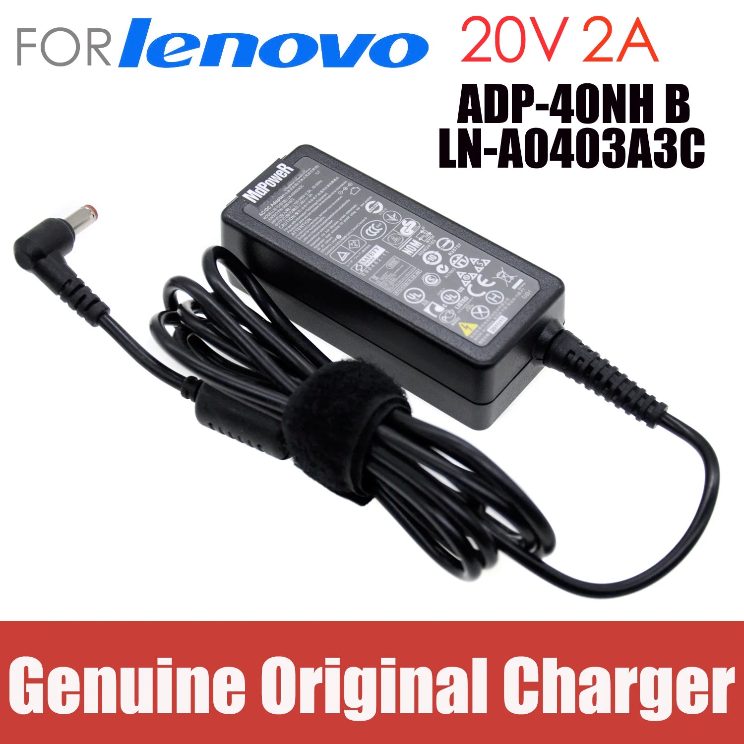 original 20V 2A 40W For Lenovo IdeaPad U300s S400 U460 U310 S300 U400 S405 U300 U410 U460s S9 S10 laptop ac adapter charger