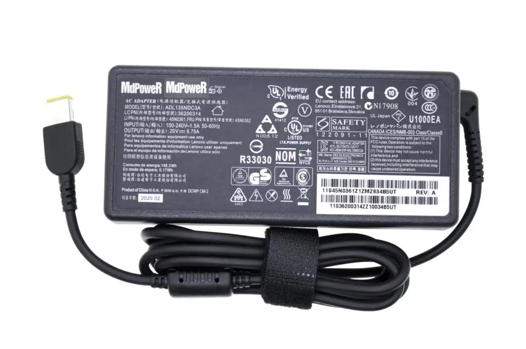 Original 20V 6.75A 135W For Lenovo Thinkpad T440p Y50-70 Y50-70 T440p T450p T460p T530 T540 T540p Laptop AC adapter Charger