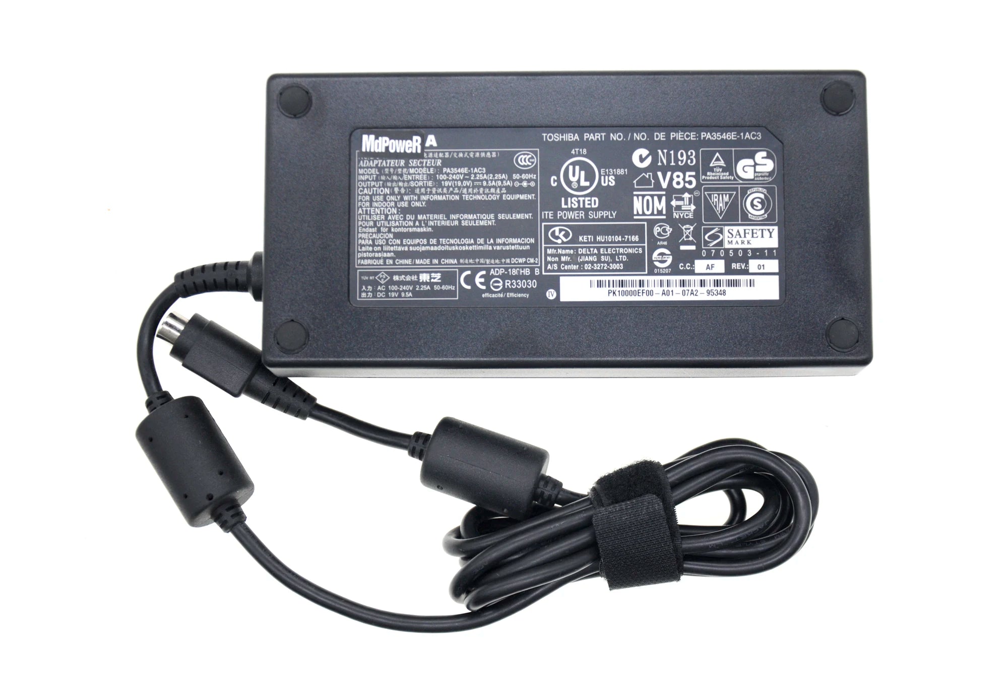 Genuine PA-1181-02 PA3546E-1AC3 Power Supply for Toshiba X770 X775 QOSMIO X70 X75 X875 TOSHIBA TECRA W50-079 W50-A1510 adapter