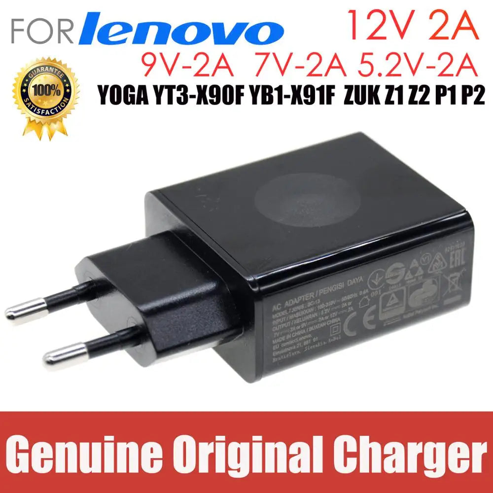 Original 12v 2a 5.2v 2a 7v 2a 24w for lenovo Phone Tablet charger laptop AC Adapter YOGA YT3-X90F YB1-X91F sc-13 ZUK Z1 Z2 P1 P2