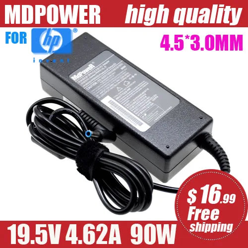 For HP 19.5V 4.62A 4.5*3.0mm AC adapter laptop charger Envy 17-j106tx Pavilion 15-e029TX M4 TPN-Q117 Q118 PPP012C-S 710413-001